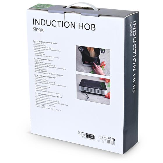 Induction hob back of the package