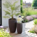 Set van 2 plantenpotten - zwart