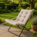 Loungestoel met kussen - taupe