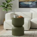 Table d'appoint diabolo en métal - vert