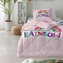 Lazy all-in-one kinderdekbed met regenboogprint - Roze