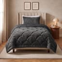 Lazy all-in-one dekbed Teddy fur - antraciet