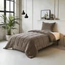 Couette sans housse en velours - taupe