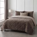 Lazy all-in-one dekbed ribstof - donkerbruin