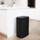Prullenbak met drukdeksel - 60 liter - zwart