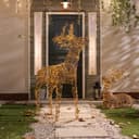 Renne en rotin avec LED - décoration de Noël d'extérieur