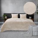 Teddy Hongaarse punt dekbedovertrek - crème-wit