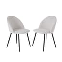 Lot de 2 chaises en chenille - Silver Grey