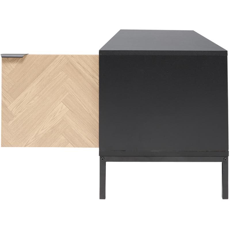 TV-kast met visgraatmotief