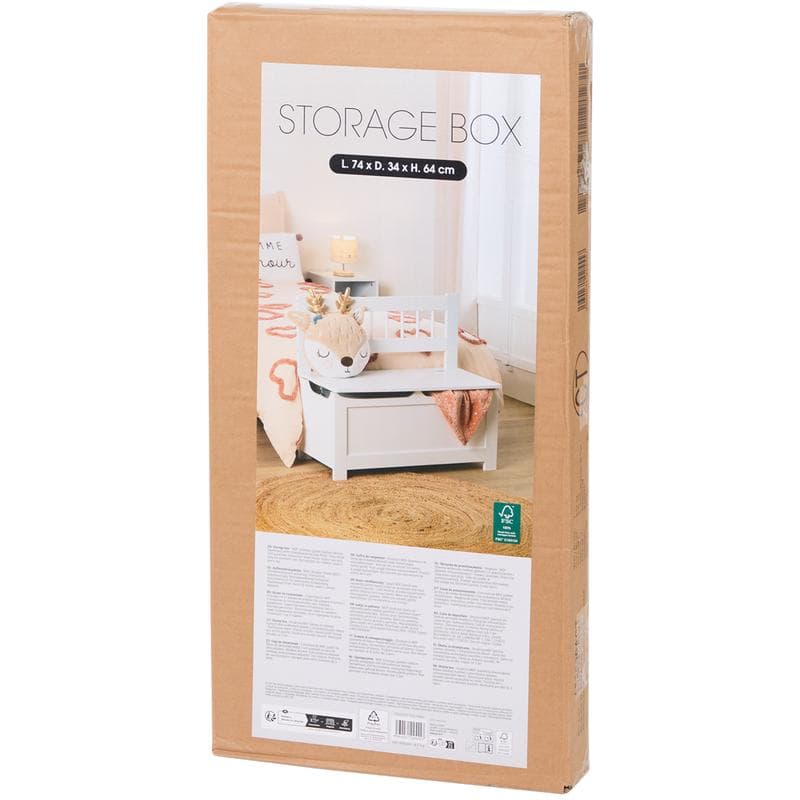 Coffre à jouets - blanc