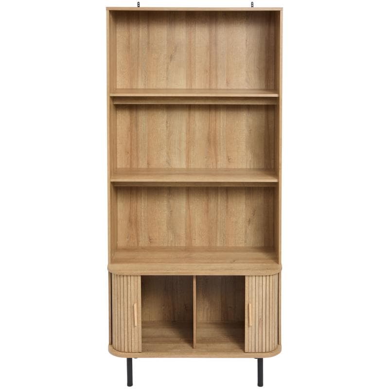 Design boekenkast met schuifdeuren