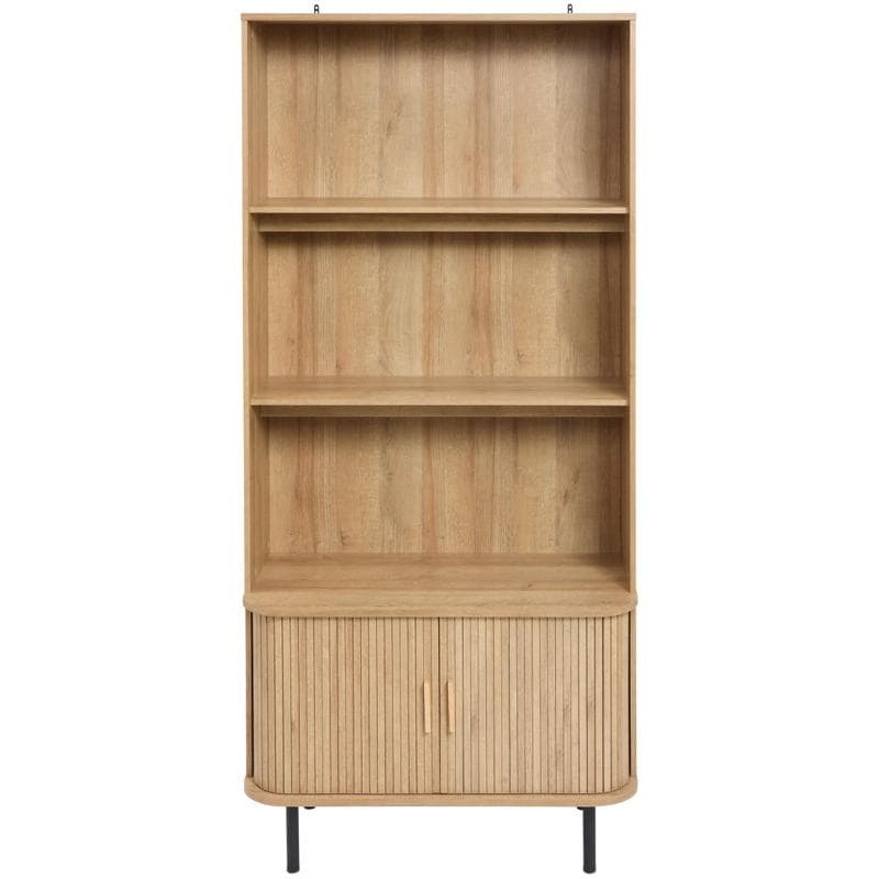 Design boekenkast met schuifdeuren