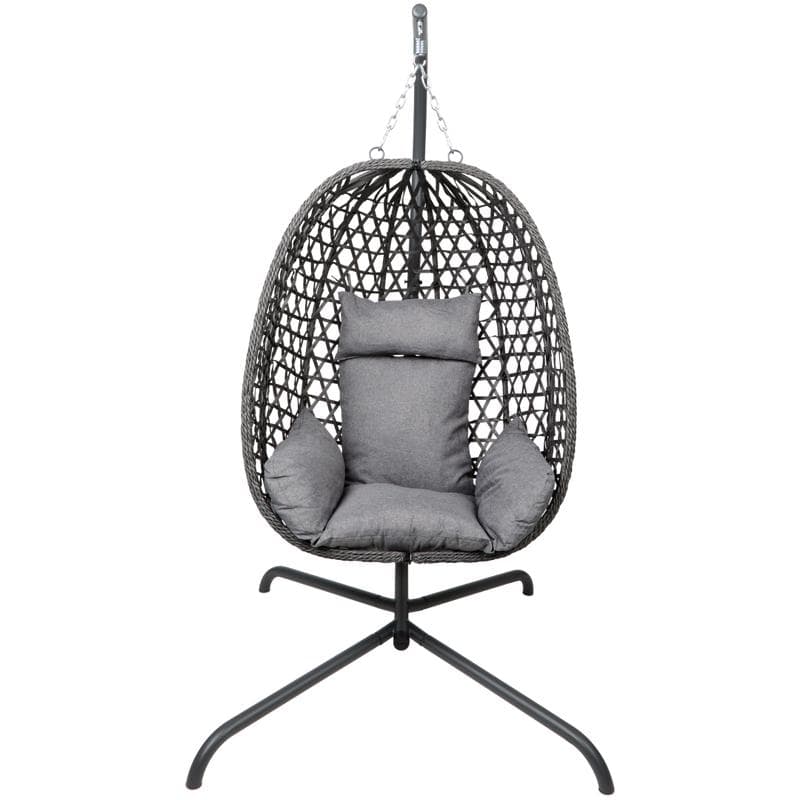 Hangstoel met standaard - zwart