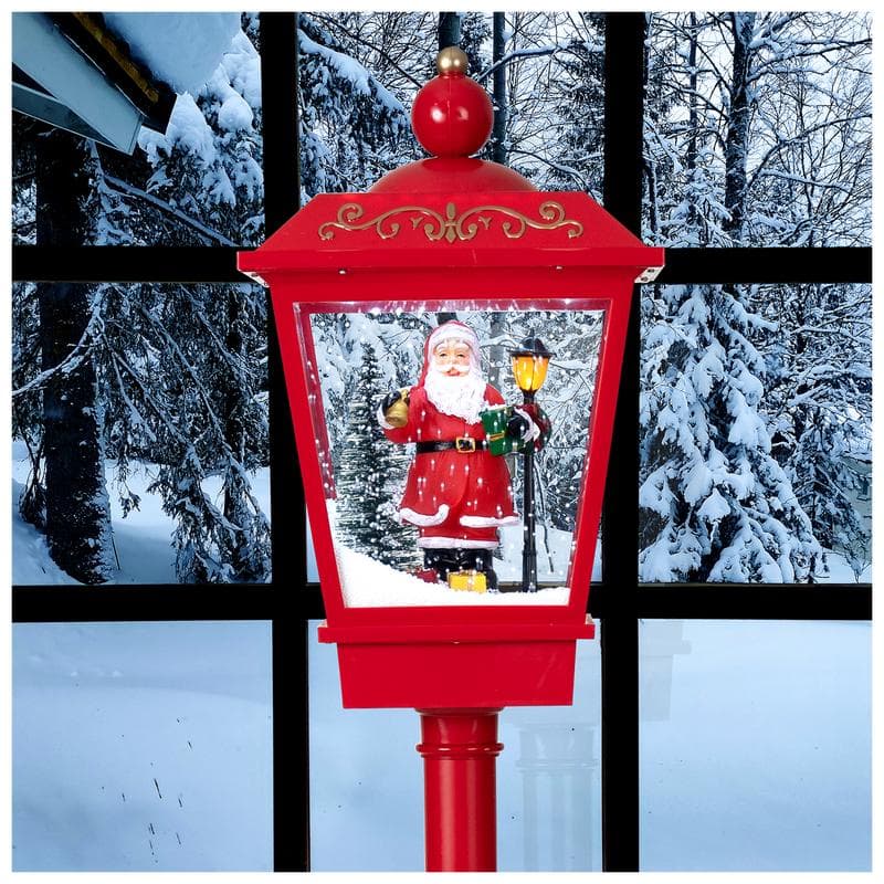 Lampadaire de Noël avec son et lumière LED