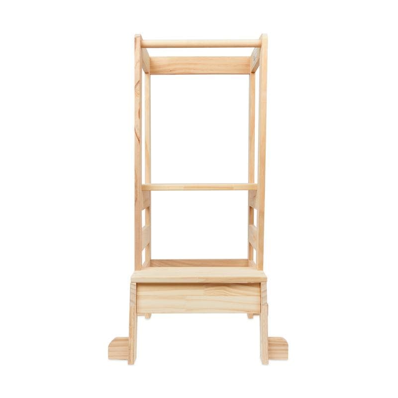 Houten leertoren / keukenhulp - bruin