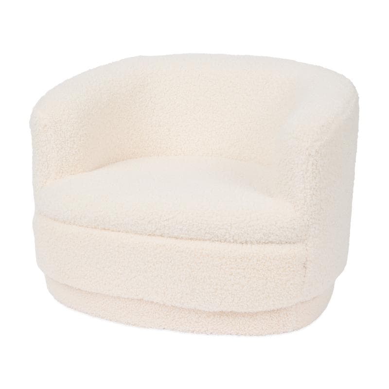 Fauteuil enfant en teddy - blanc