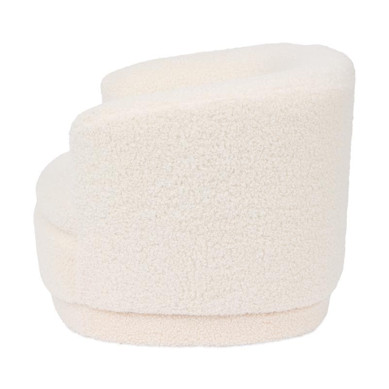 Fauteuil enfant en teddy - blanc