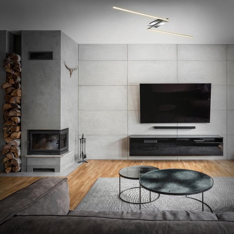 Plafonnier LED moderne - gris argenté