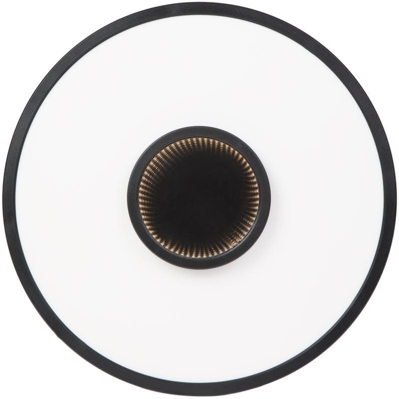Ronde led plafondlamp met tunneleffect - zwart