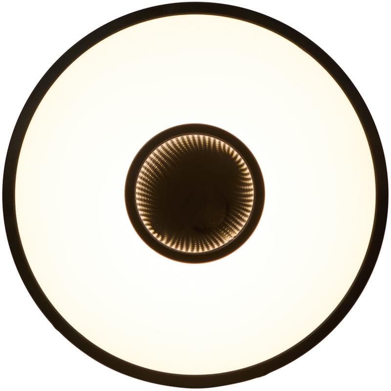 Ronde led plafondlamp met tunneleffect - zwart