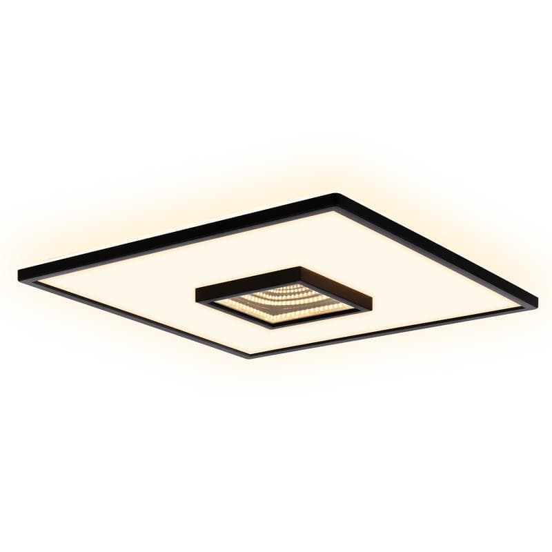 Vierkante led plafondlamp - zwart 42 x 42 x 4 cm | 3500 lumen