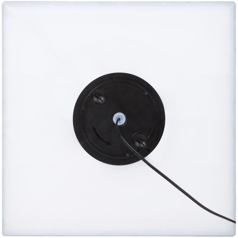 Vierkante led plafondlamp met tunneleffect - chroom