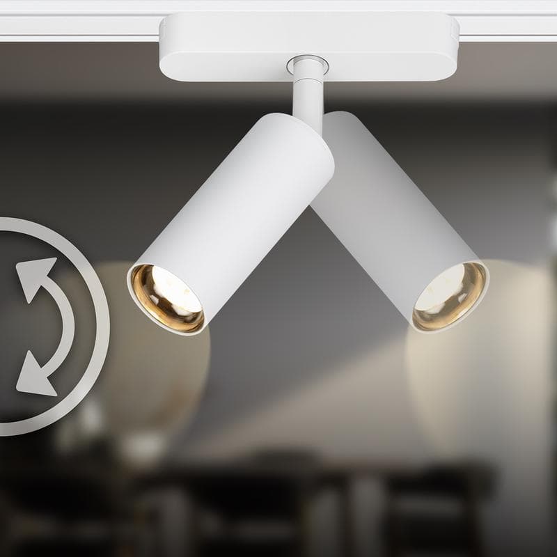 Railverlichting met 4 spots - wit