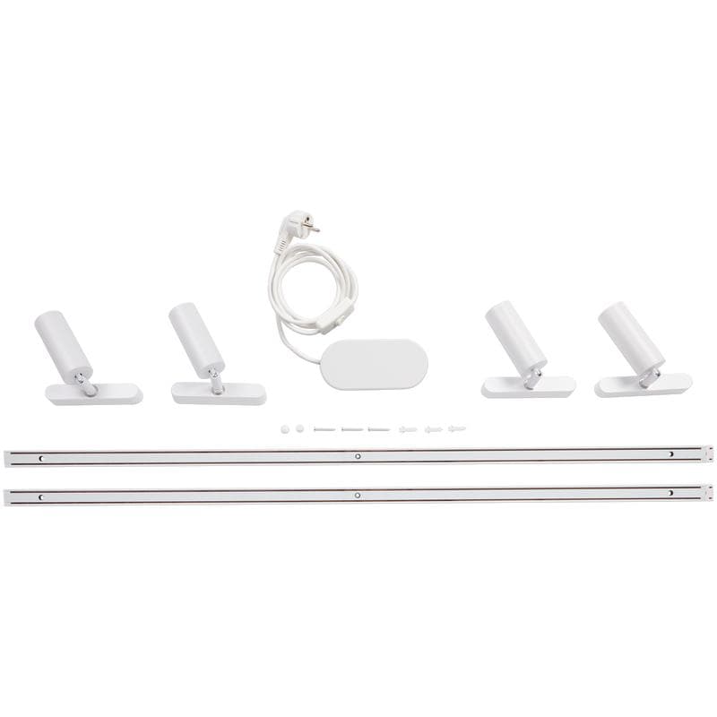 Railverlichting met 4 spots - wit