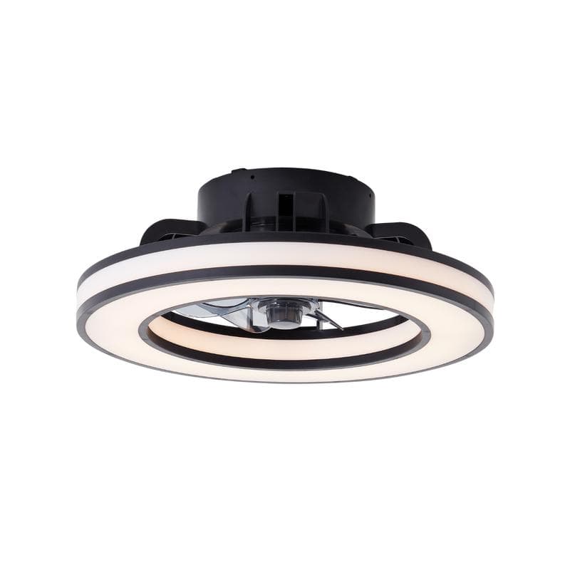 Brilliant Mondello plafondlamp met ventilator - zwart