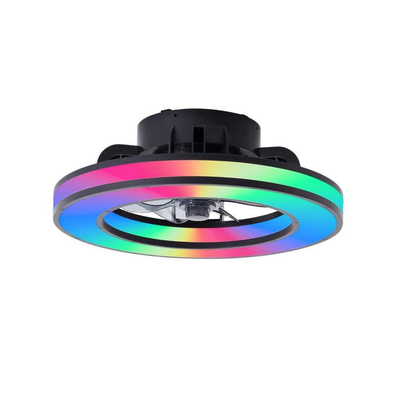 Brilliant Mondello plafondlamp met ventilator - zwart