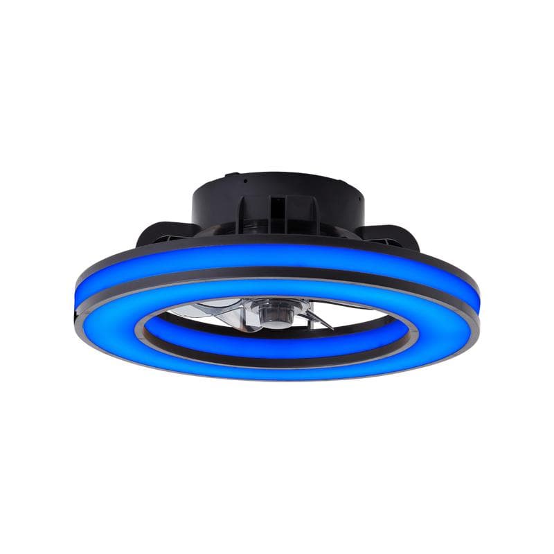 Brilliant Mondello plafondlamp met ventilator - zwart