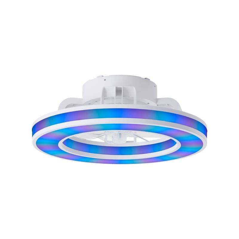Ventilateur de plafond avec LED Brilliant Mondello - blanc