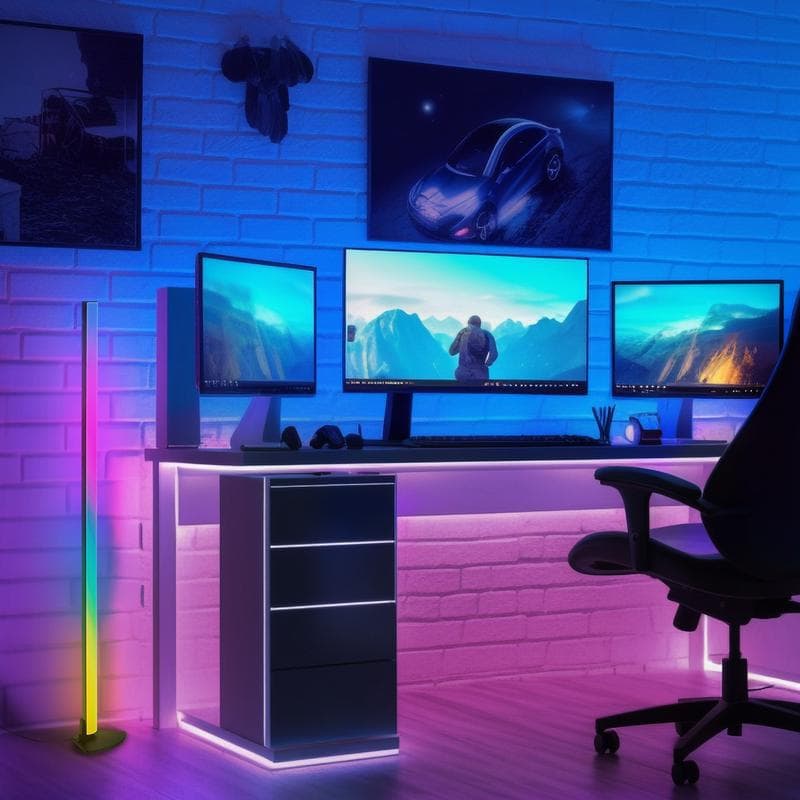 LED multicolour vloerlamp