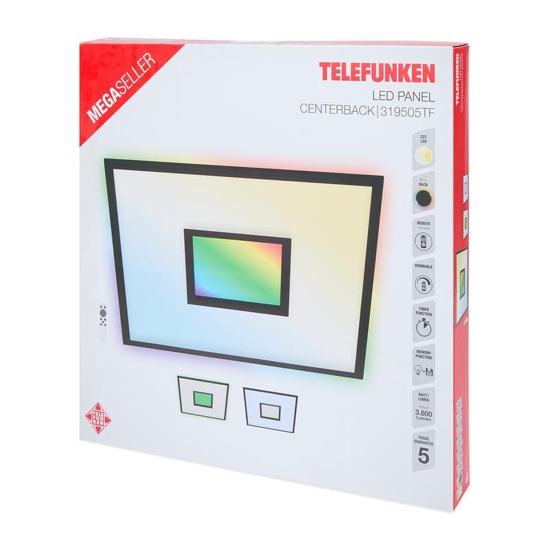 Telefunken Led paneel plafondlamp - 59,5 x 59,5 cm