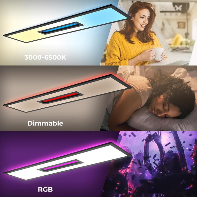 Telefunken Led paneel plafondlamp - 100 x 25 cm