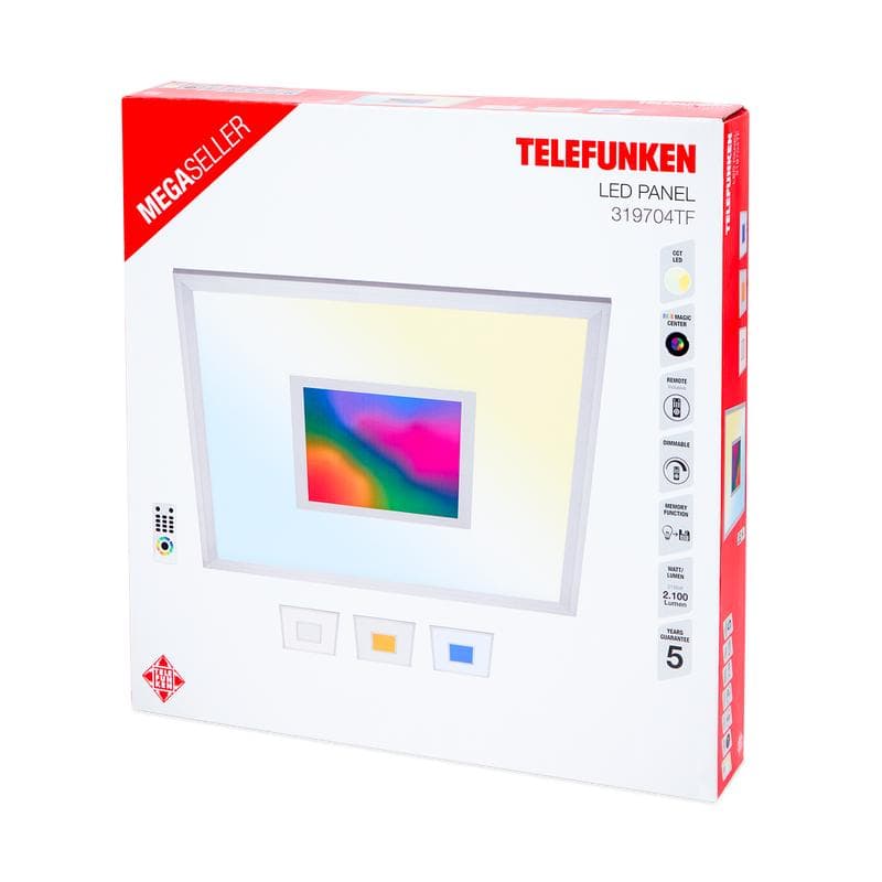 Telefunken led-paneel plafondlamp - 44,5 x 44,5 cm