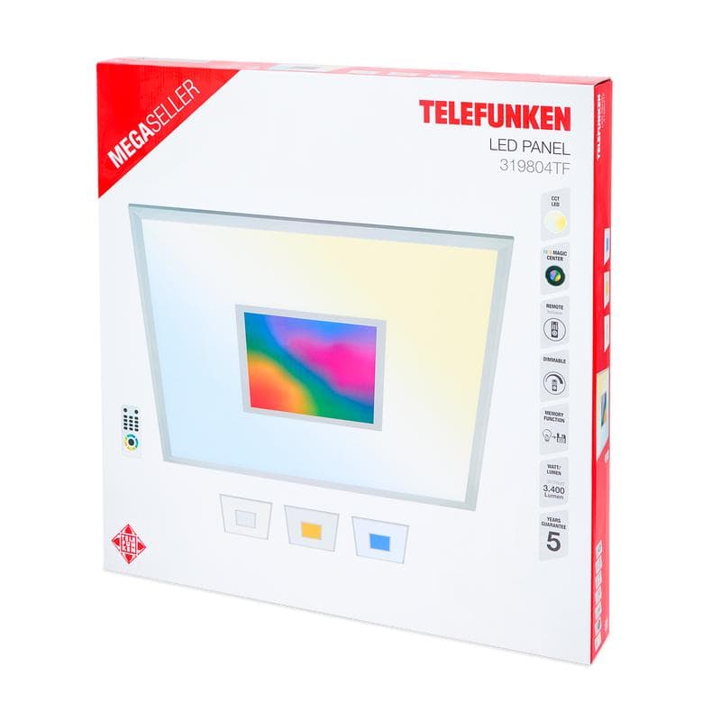 Telefunken led-paneel plafondlamp - 59,5 x 59,5 cm