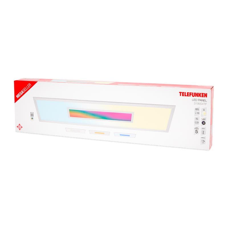 Panneau LED rectangulaire Telefunken - 100 x 25 cm