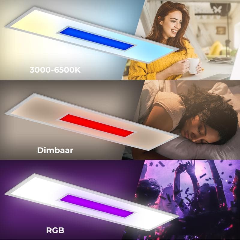 Panneau LED rectangulaire Telefunken - 100 x 25 cm