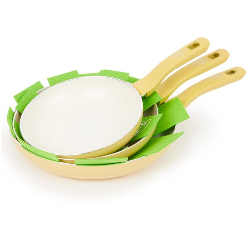 Keramische pannenset - pure yellow