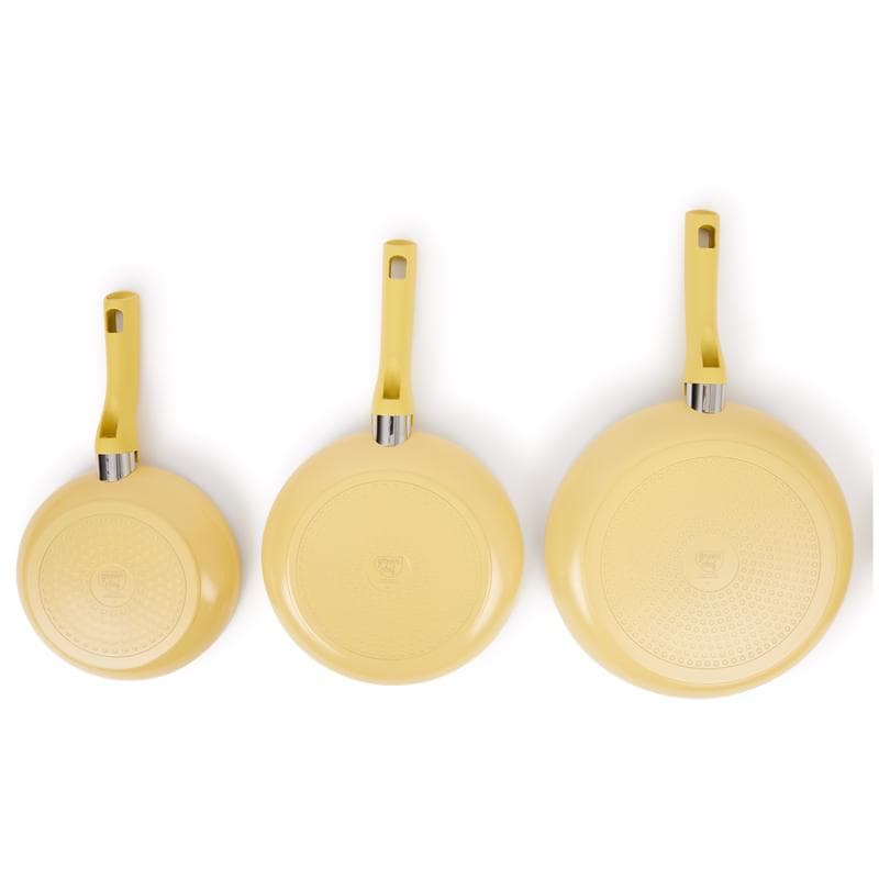 Keramische pannenset - pure yellow