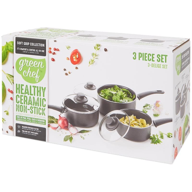 GreenChef Soft Grip steelpannenset