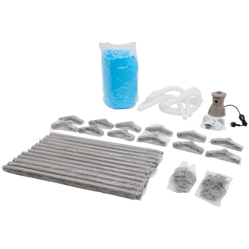 Zwembad met rotanlook frame Ø 366 cm