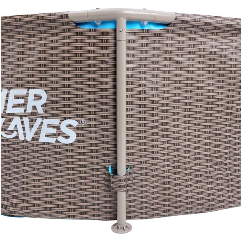 Zwembad met rotanlook frame Ø 366 cm