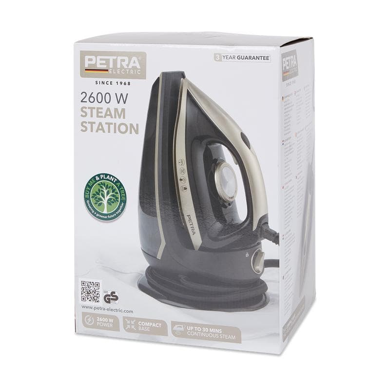 Petra stoomstrijkijzer met standaard