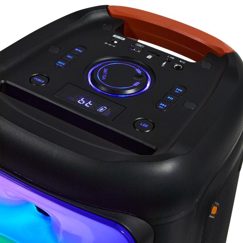 Enceinte sans fil sur roulettes XL avec LED