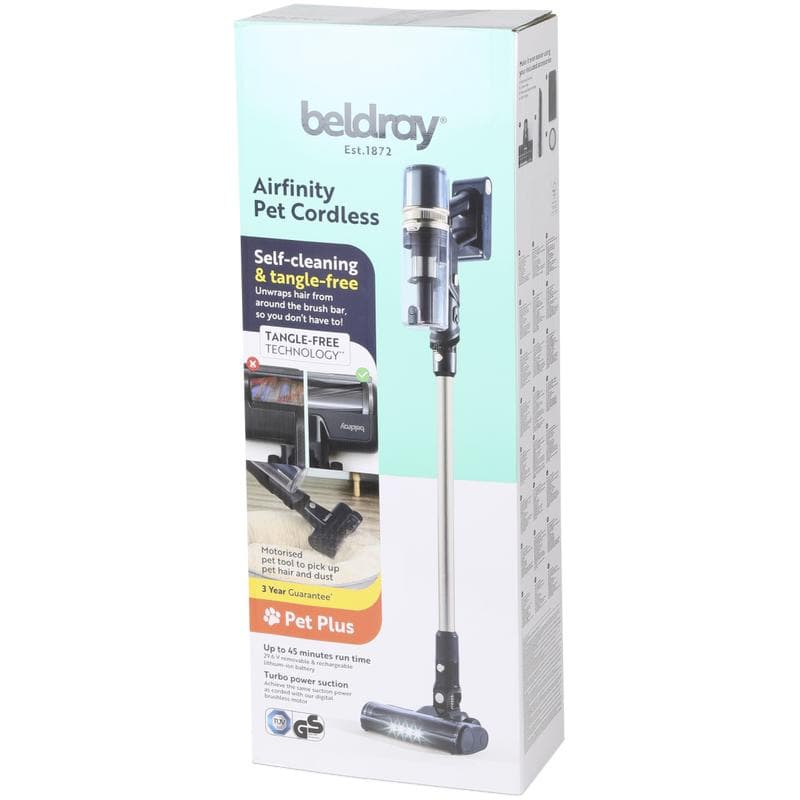 Aspirateur balai Beldray Airfinity avec brosse pour poils d'animaux