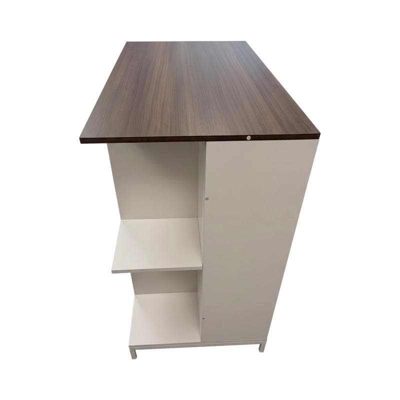 Bartafel met opbergvakken - walnootlook