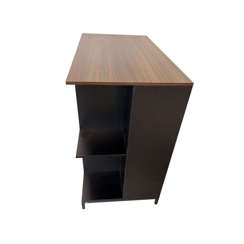 Bartafel met opbergvakken - walnootlook