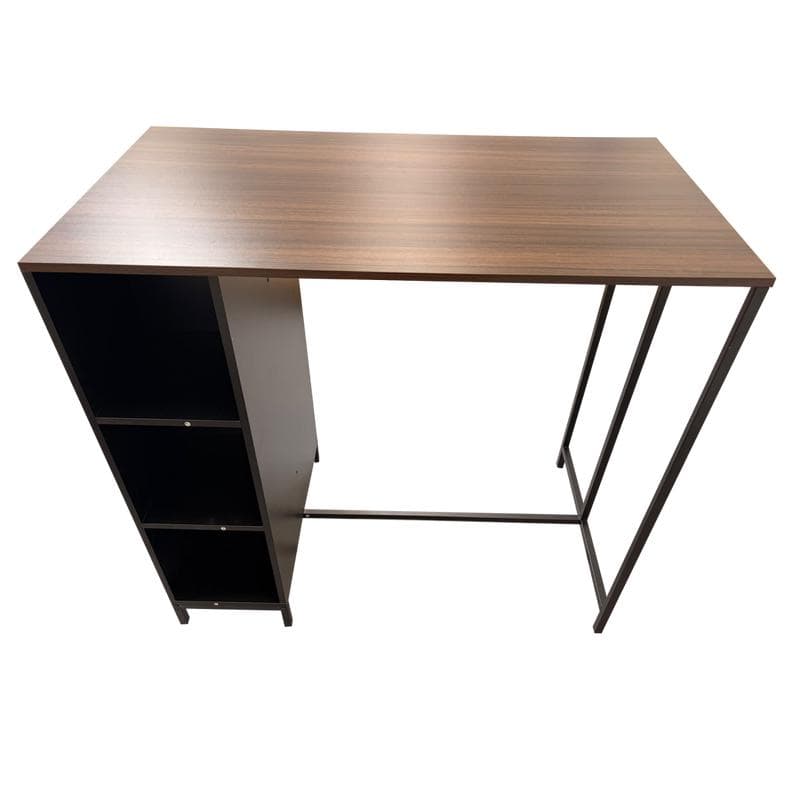 Bartafel met opbergvakken - walnootlook